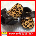 US hot sale style black big beautiful bow moccasins soft flat sheepskin baby leather shoes